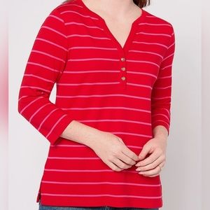 Isaac Mizrahi Live! Ruby Red Stripe 1X NWT